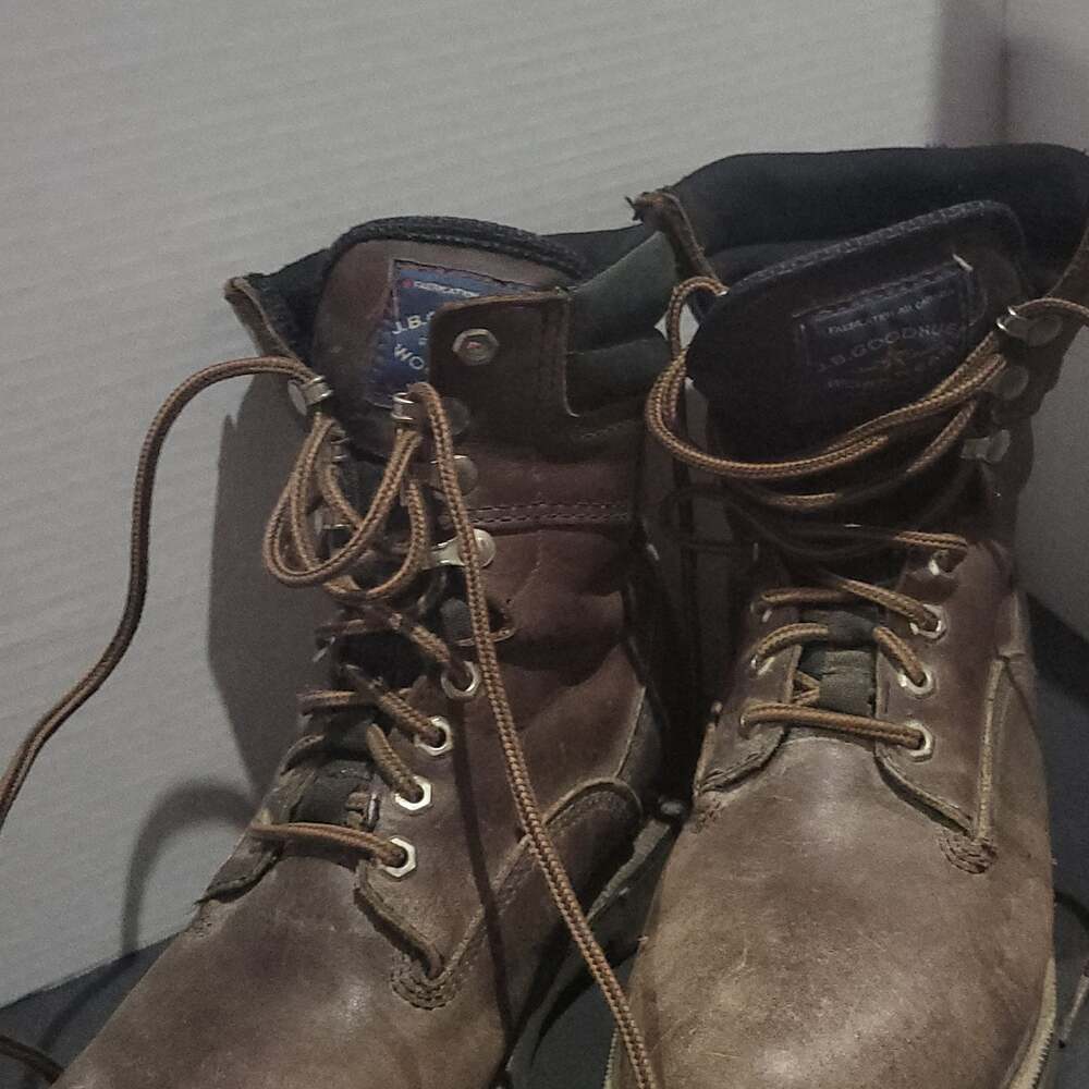 JB Goodhue Farmer 2 8-Inch CSA Steel Toe Leather Work Boots Brown Size 9